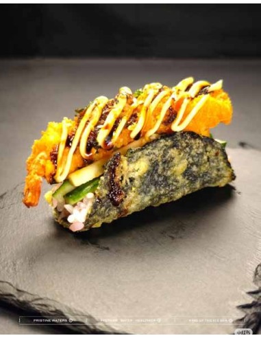 Sushi tacos crevette panée