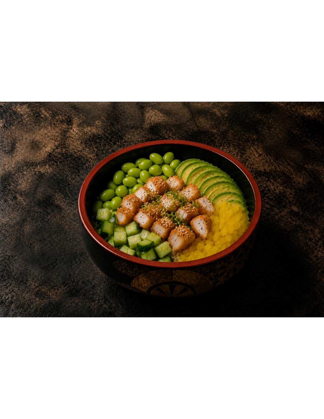 Poke poulet frit