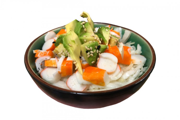 Salade de choux surimi & avocat